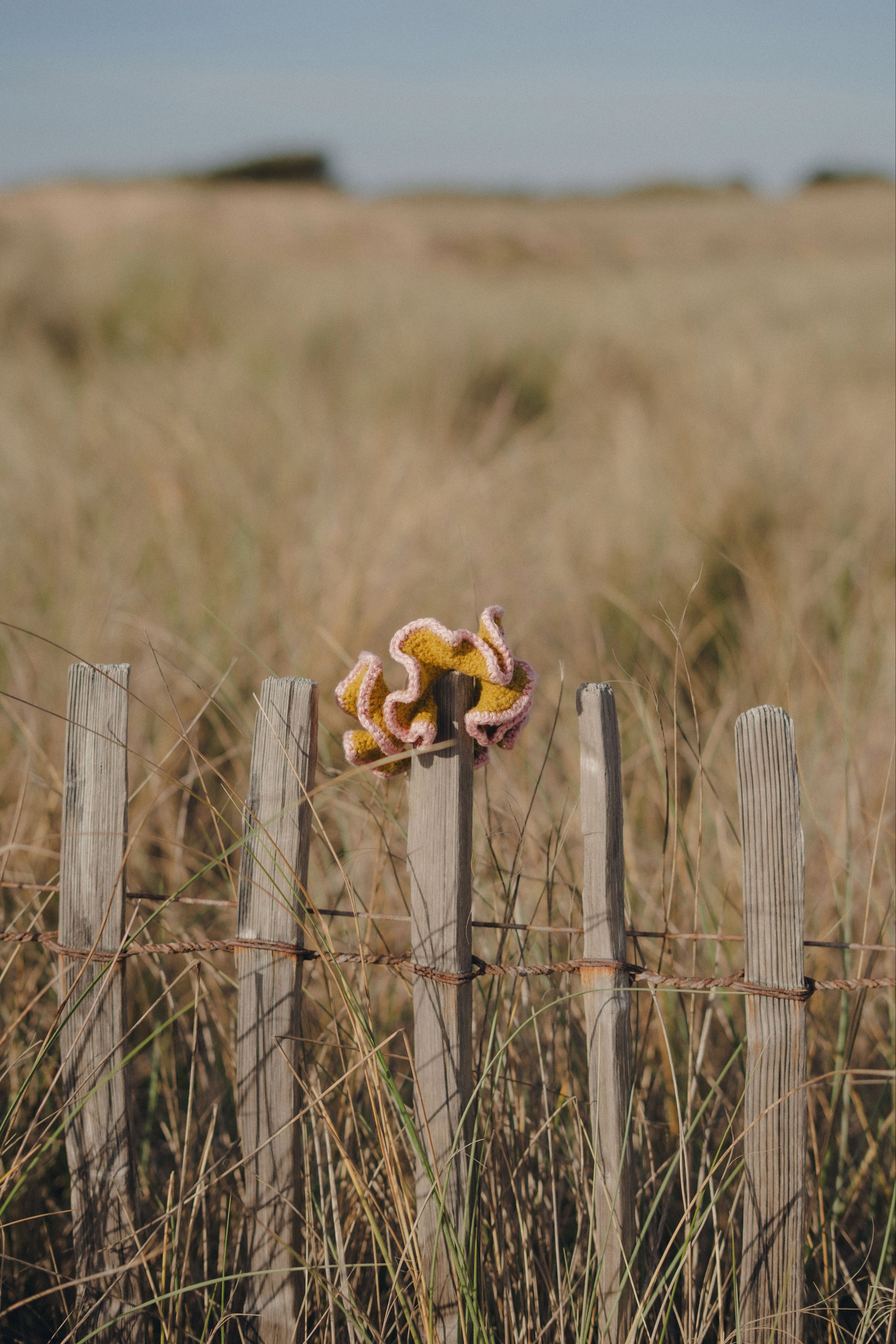 Scrunchie Millie - Ocre & Pétale - M
